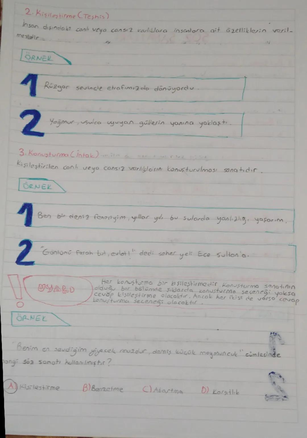 # SÖZ SANATLARI
1. Benzetme (Tesbih)
Sözün etkisini arttırmak veya anlatımı güçlendirmek için aralarında ilgi
bulunan iks kavrom ya da var