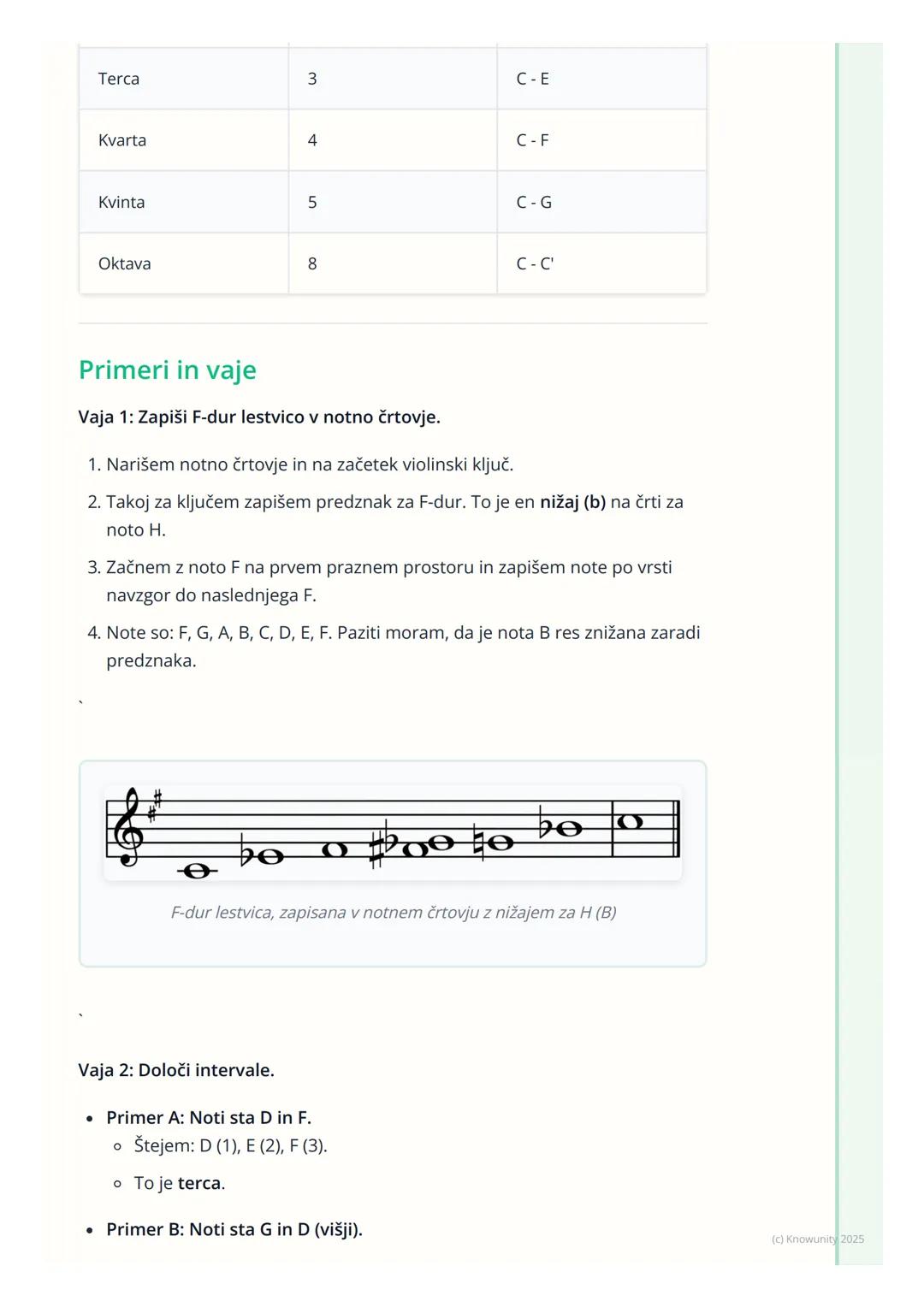 # Lestvice in intervali
Kaj so lestvice in intervali
To so osnovni gradniki glasbe, kot črke v abecedi. Lestvice so kot urejene
skupine no