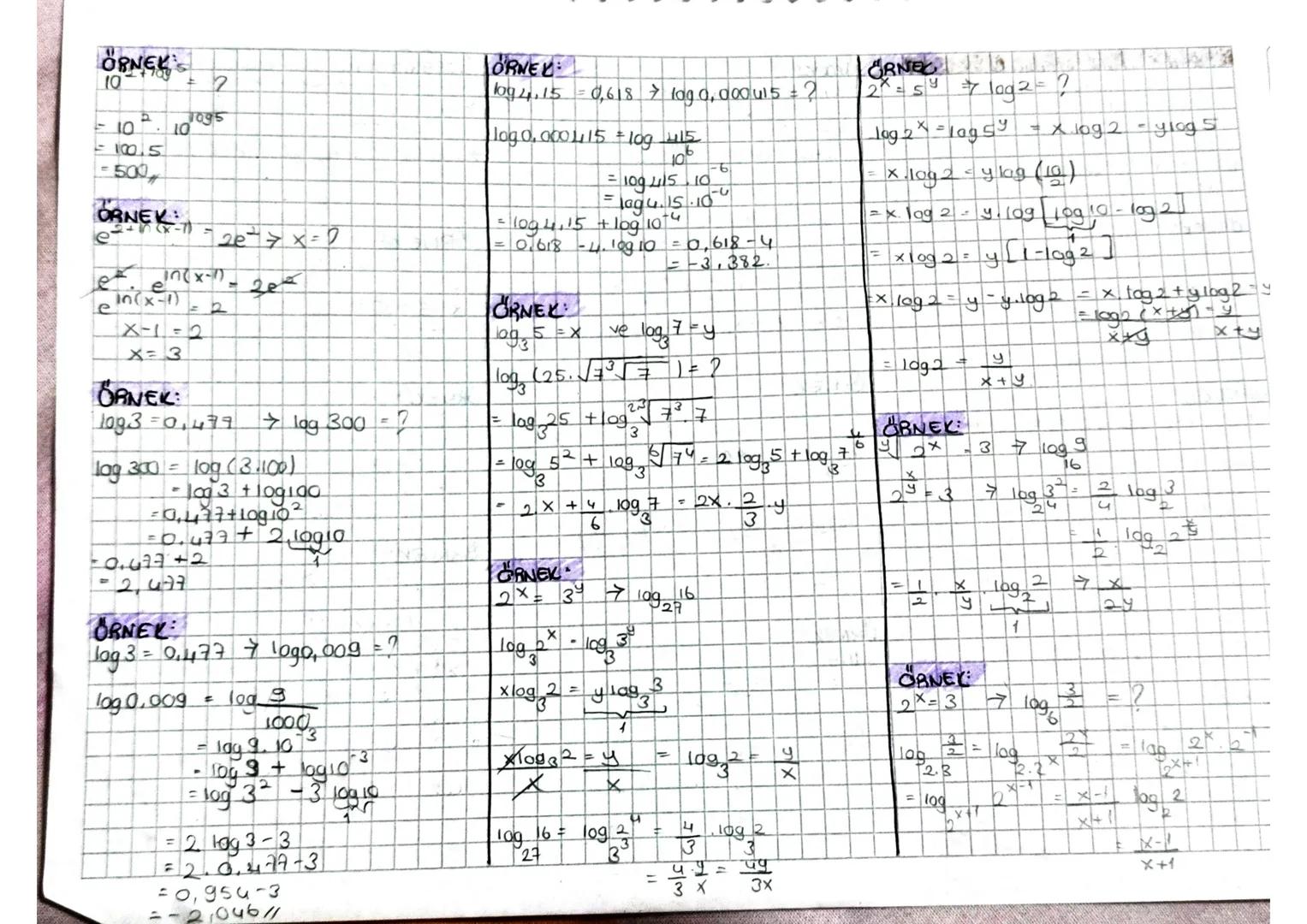 X=10924
ÖRNEK
f(x) = 31
LOGARITMA FONKSİYONA:
QER
1 X ER olmak üzere
RR
f
y = ax fonksiyonu..
aun tersi olan fonksiyona logaritmo
y= 3* > x