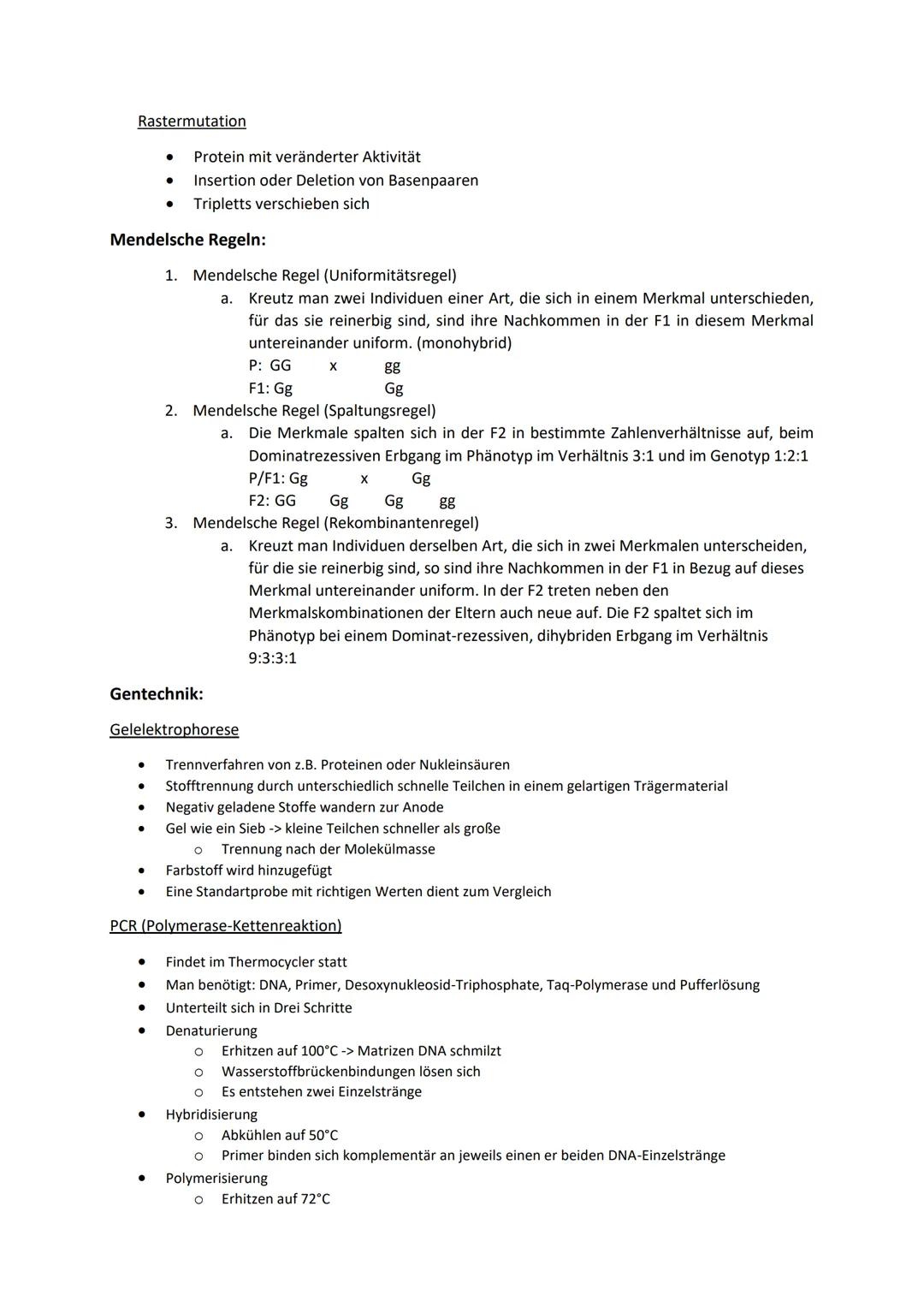 # Genetik
Begriffe Genetik:
Allel
Autosomen
Bakteriophagen
Codieren für etw.
Crossing-over
denaturieren
Dihybrider Erbgang
diploid