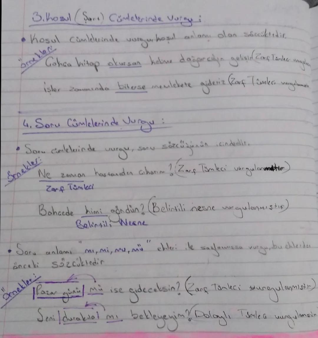 CUMLEDE YURGU-
1. Fiil (Eylem) Cümlelerinde Vungu:
•Yüklem sondo
veya ortaday so vurgu, yüklemden önceki sözcüktedi
Her
şeyi
en bostan / tan