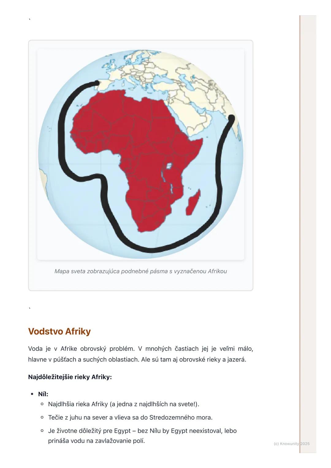 # Podnebie a vodstvo Afriky
Prehľad a úvod
Ahojte! Dnes si ideme zopakovať podnebie a vodstvo Afriky. Je to super
dôležitá téma, lebo Afri