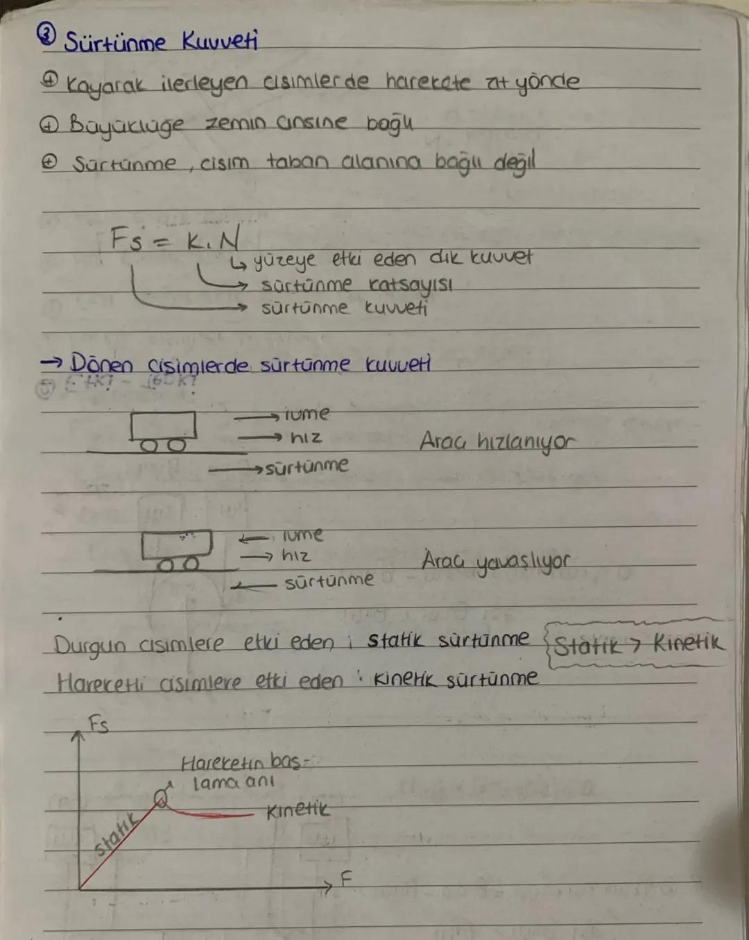 NEWTON HAREKET YASALARI
DEylemsizlik
Fnet = 0 ise
duruyorsa durmaya
hareket halindeyse sabit hızlı
harekete devam-
→Sabit hızla gitmek ile d