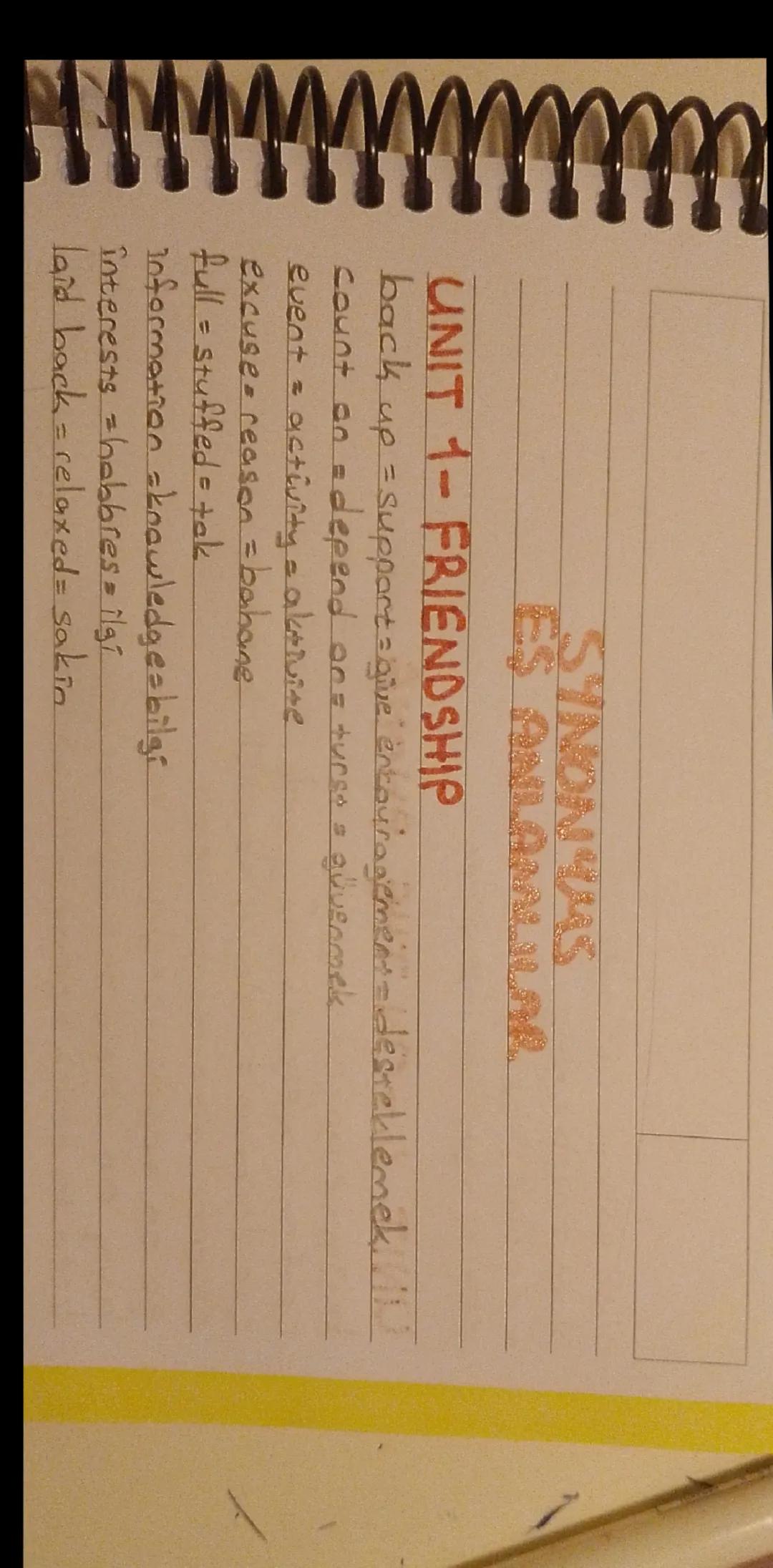 8. Sınıf synonyms - eş anlamlilar