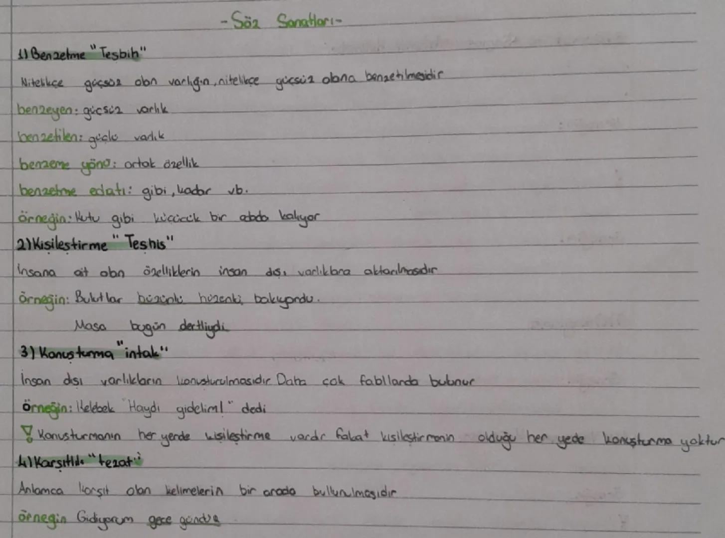 - Söz Sanatları-
1) Benzetme "Tesbih"
Nitelikçe güçsüz olan varlığın, nitelikçe gücsüz olana benzetilmesidir
benzeyen: gücsüz varlık.
be