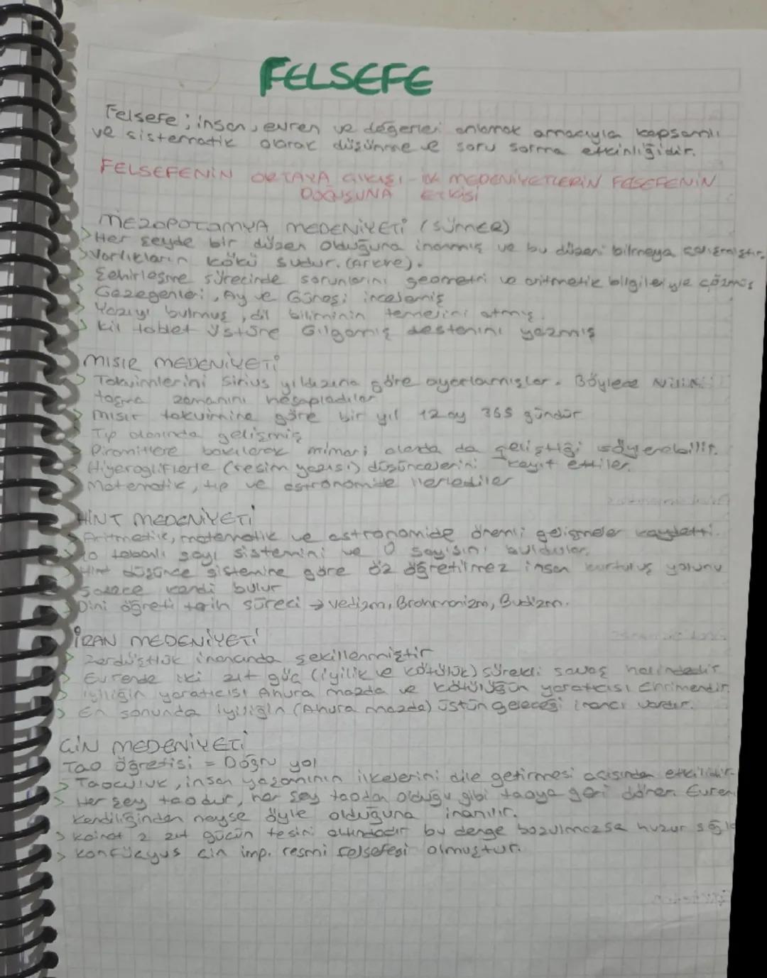 11. sınıf felsefe medeniyetler