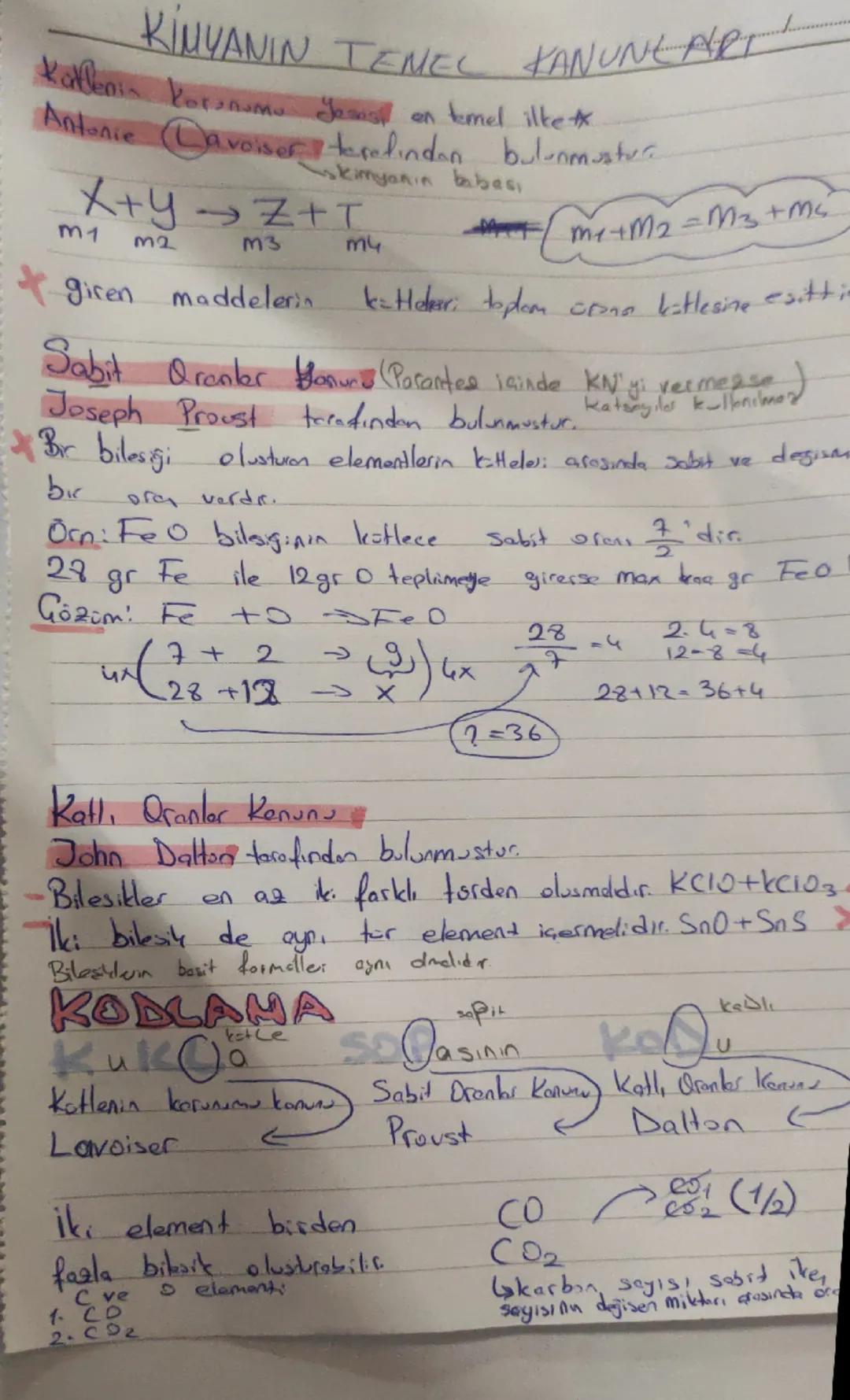 KINYANIN TEMEL KANUNEART
Kalenis koranum Jesus en temel ilke *.
Antonie Lavoiser terefinden bulunmustus
kimyanın babası
X+y-Z+T
m1
32
M3
ми