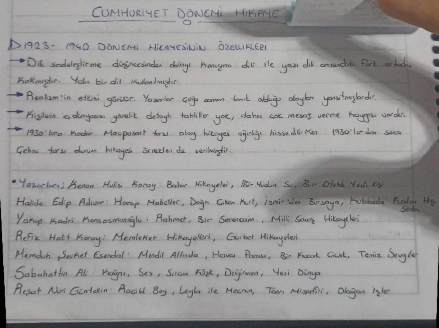 CUMHURIYET DÖNEMİ HİKAYE
D1923-1940 DONEMİ HİKAYESİNİN ÖZELLİKLERİ
Dili sadeleştirme dişincesinden dolayı Konusna dili ile
Kalkmıştır. Yaka