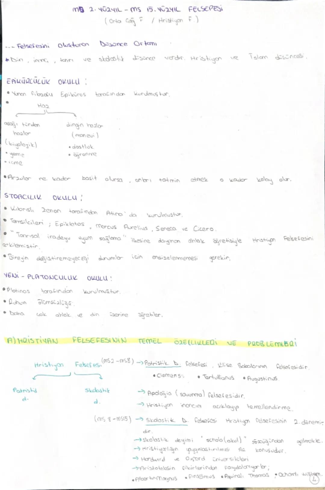 MB 2.40241L-MS 15.402YIL FELSEPESI
(Orta Gay F/Hristiyon F.)
... Felsefesini obsturon Düsonce Ortami
* Din, ineng, tenni ve skdastik disünc