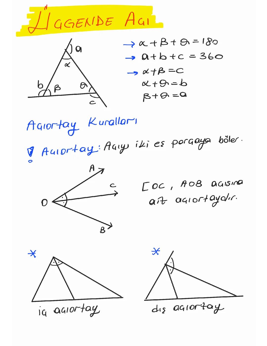 Üçgende Açı ve Geometri