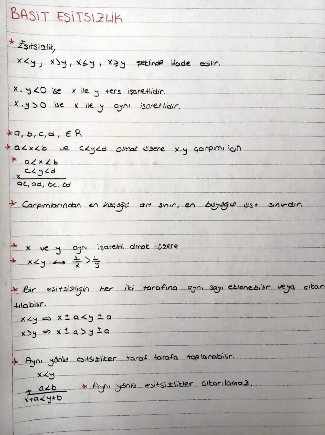 BASIT ESITSIZLIK
t
* Eşitsizlik,
xxy, xby, xay, xay seklinde ifade edilir.
x. 420 ise
x.yso ise
xa, b, c,d,
* 9<x<b
*
×
92x2b
czyld
x ile y