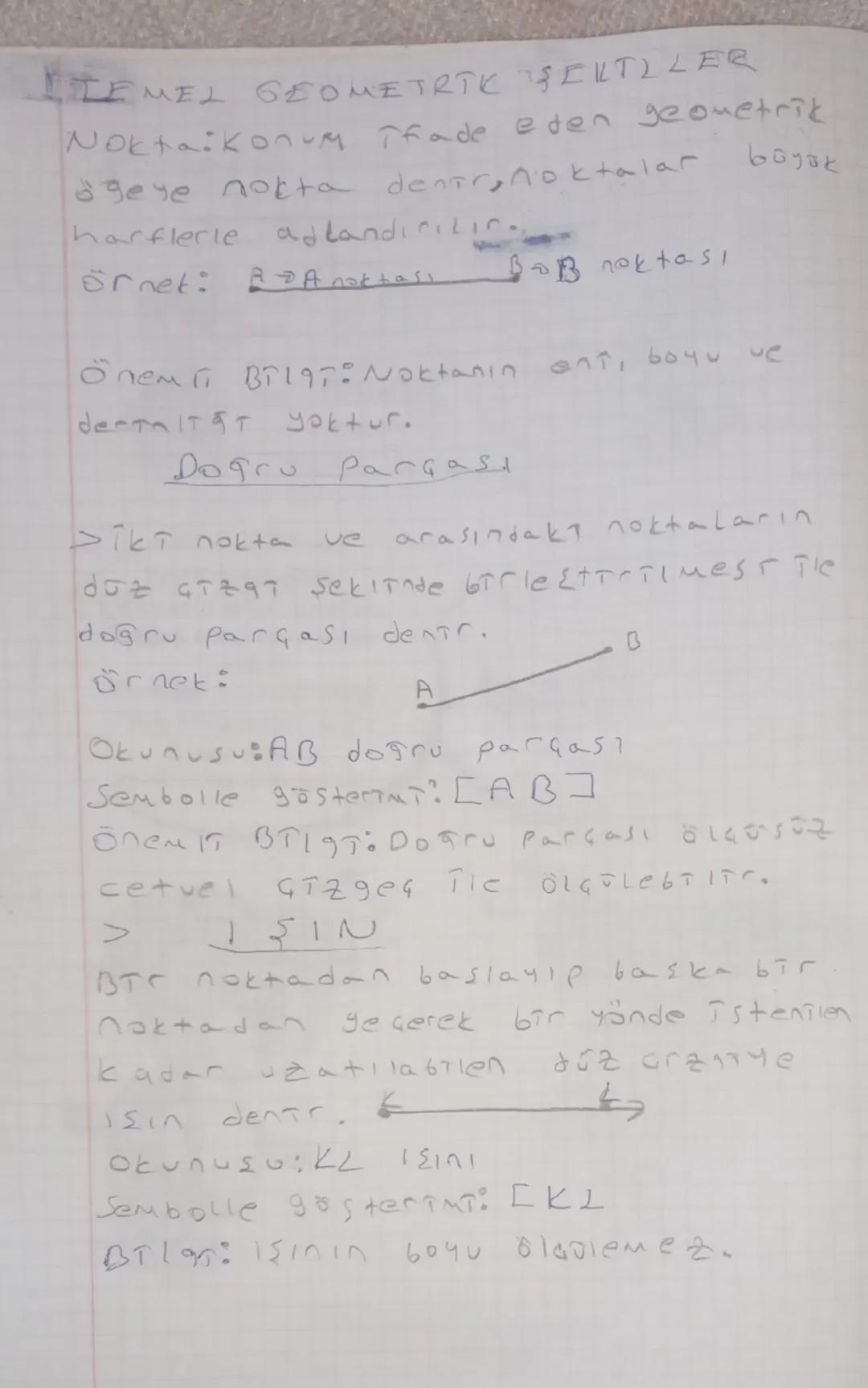 5. Sınıf Matematik: Temel Geometrik Şekiller Konu Anlatımı