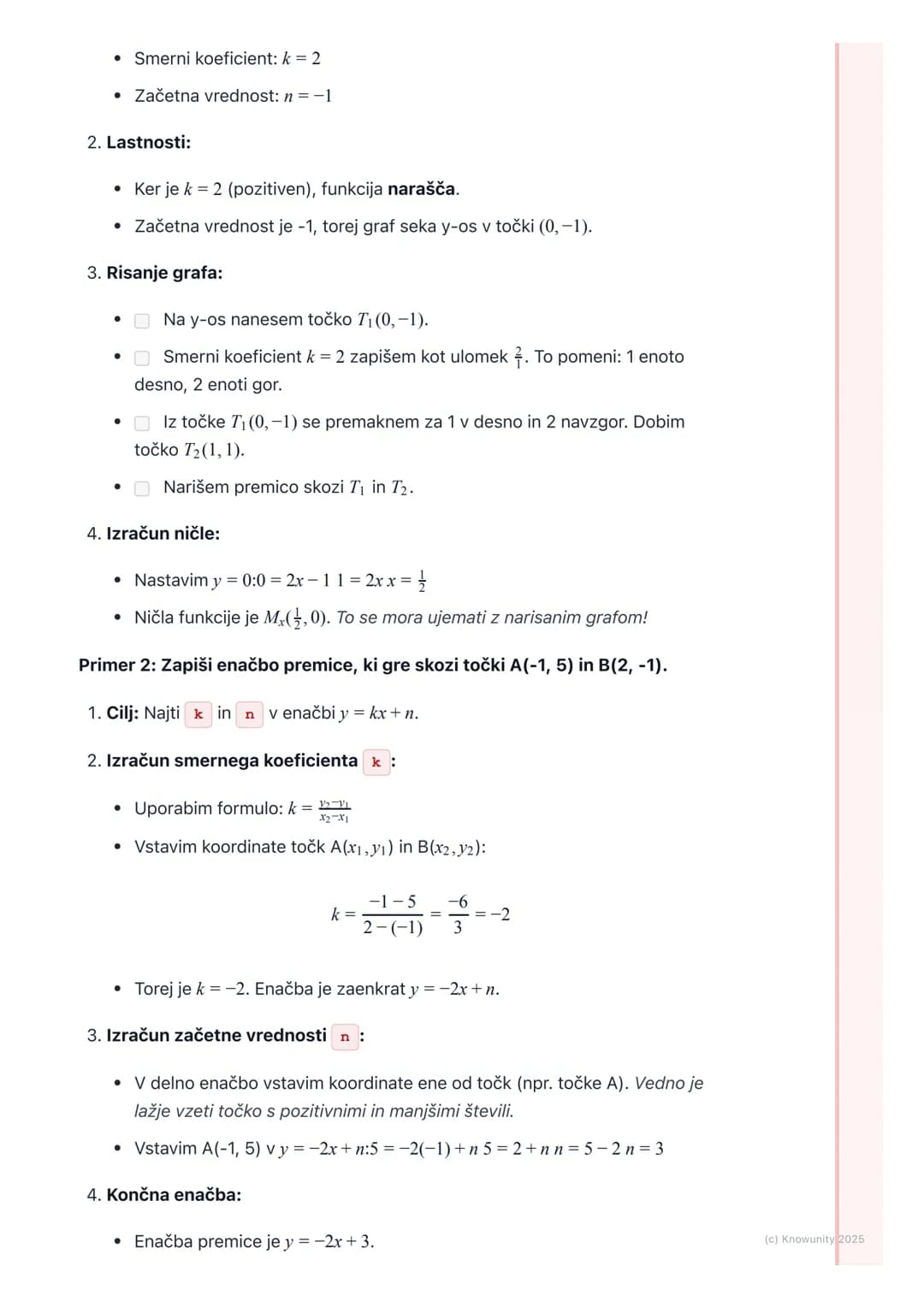 # Linearna funkcija
Kaj je linearna funkcija?
Linearna funkcija je ena izmed osnovnih funkcij v matematiki. Opisuje
odvisnost med dvema ko