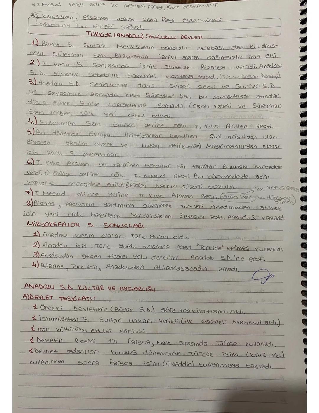 Anadolu selçuklu devletinde yaşanan gelişmeler