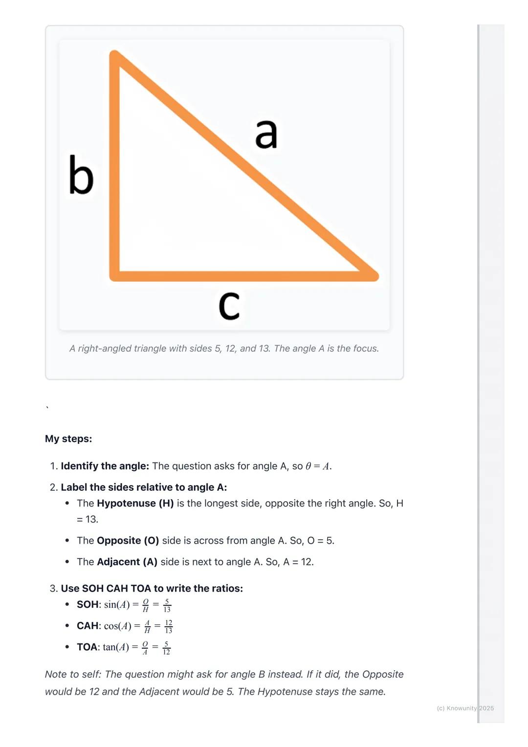 # Introduction to Trigonometric
Ratios
What is trigonometry about?
Trigonometry (or 'trig') is all about the relationship between the angl
