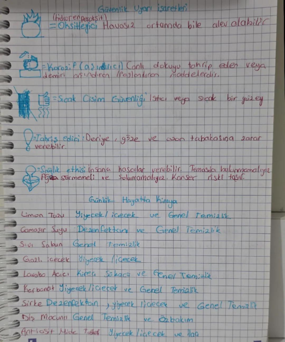 Güvenlik Uyarı işaretleri
(hidror en peroksit)
= Oksitleyici Havasız ortamda bile alev alabilir
=Korosif (aşındırıcı) Canlı dokuyu tahrip ed