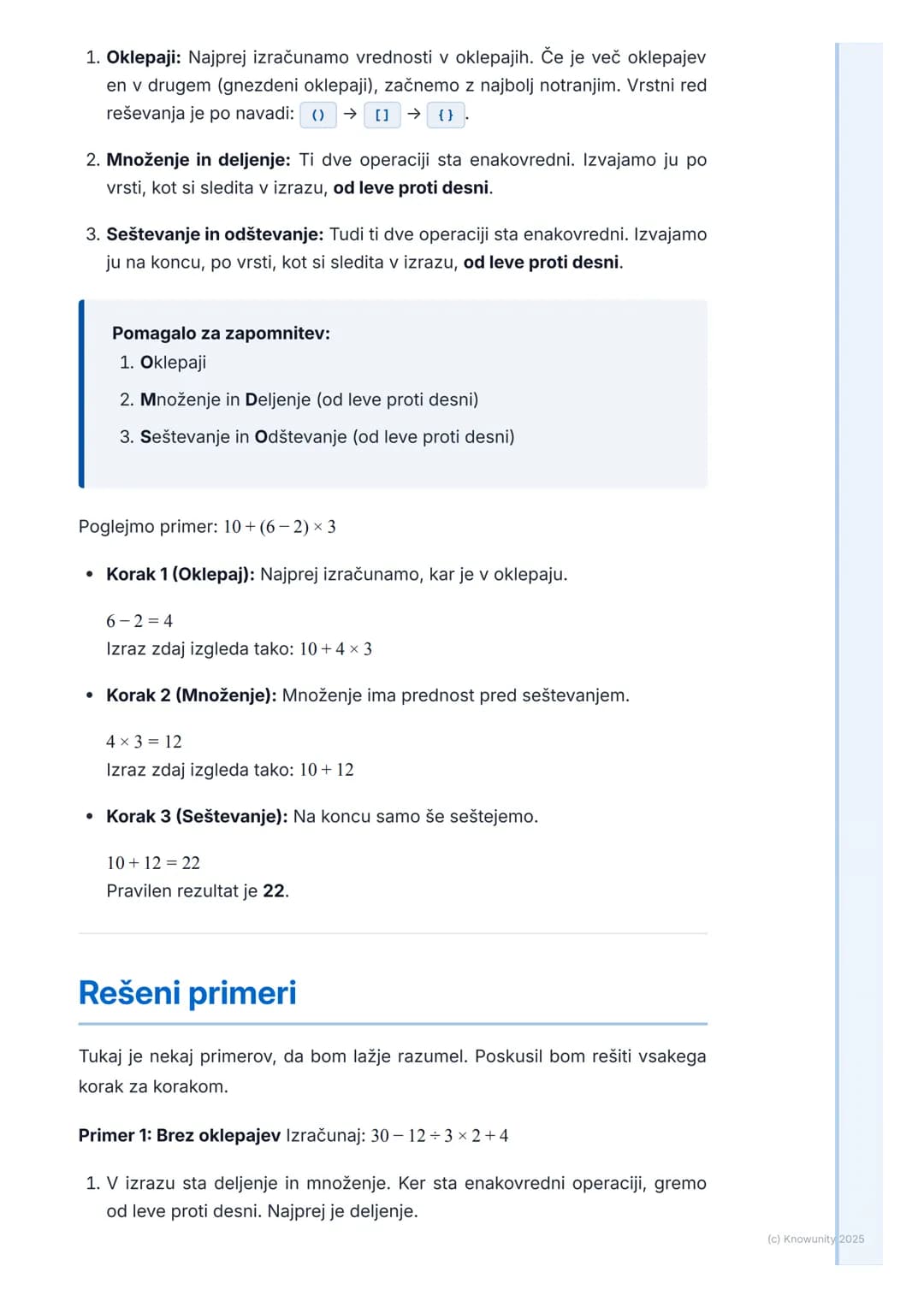 # Ponovitev in razširitev
naravnih števil
Ponovitev osnovnih računskih operacij
To je ponovitev snovi iz nižjih razredov. Naravna števila