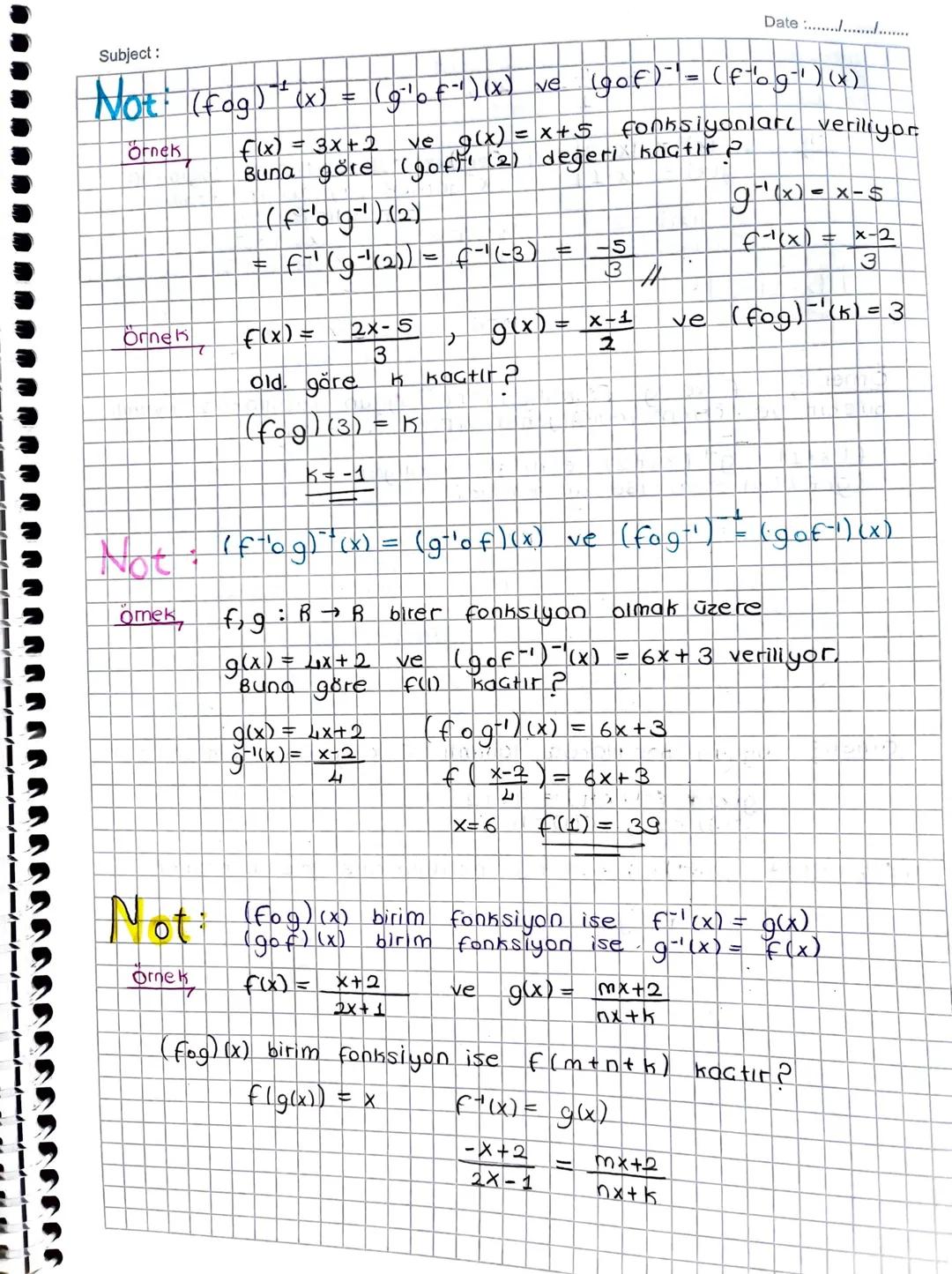 Subject:
Bileske Fonksiyon
FA-B
ve 9: B→C
A kümesinin
C
elemanlarini
Date ..........
Kümesine götüren fonksiyona f veg fonksiyonlarının
bile