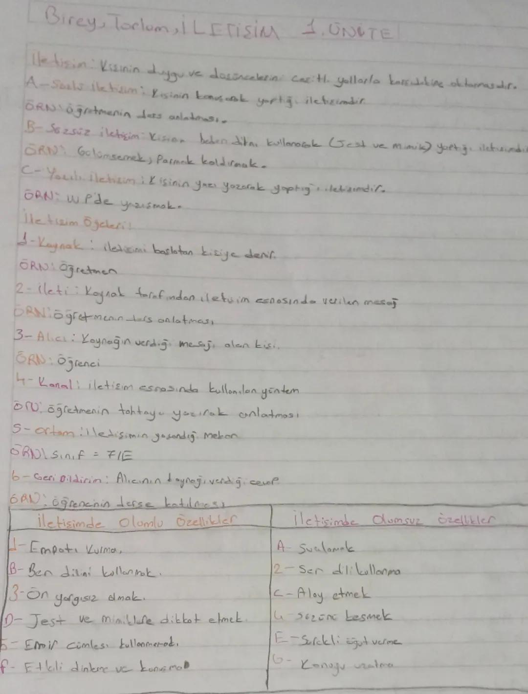 7. Sosyal bilgiler 1. Unite