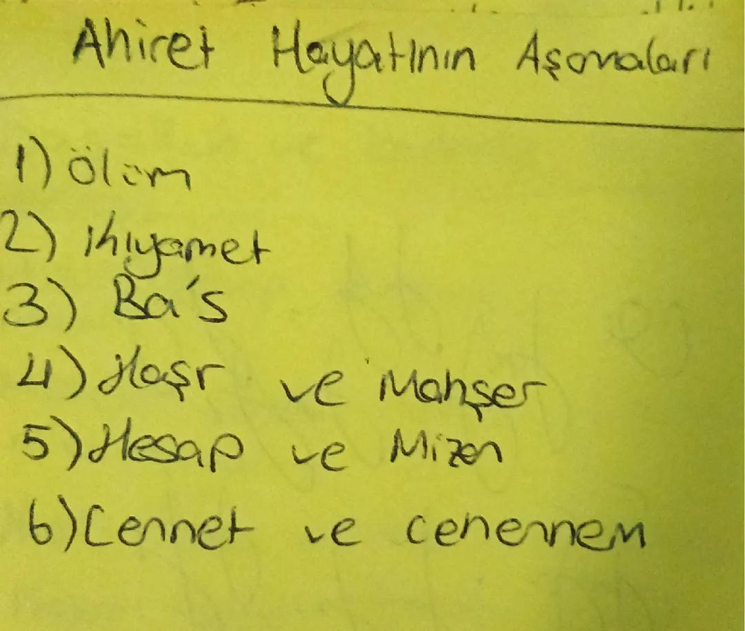7. Sınıf Din Kültürü: Ahiret Hayatının Aşamaları ve Detayları