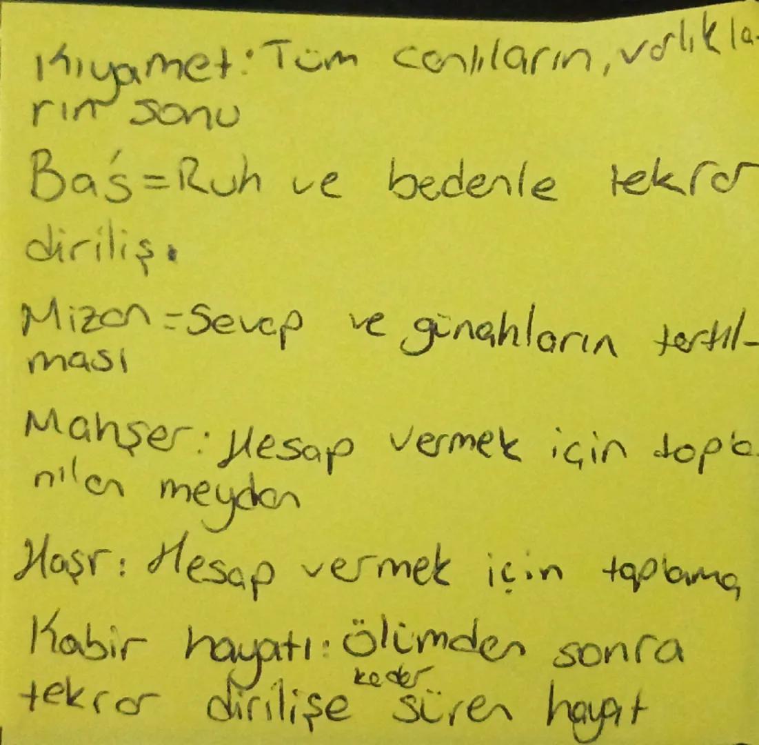 Ahiret Hayatının Aşamaları
1) ölem
2) Khiyamet
3) Ba's
4) Jasr
ve Mahşer
5) Hesap
Le Mizen
6) Cennet ve cenennem Khiyamet: Tom contların, vo
