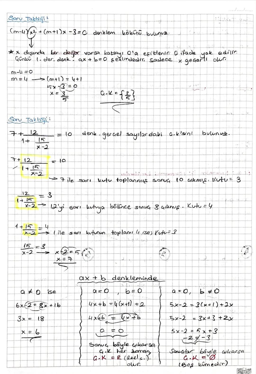 BIRINCI DERECEDEN DENKLEULER
a, bER ve 970 olmak Uzere ax+b=0 seklindeki denklemlere "Bi-
rinci Dereceden Denklem) (bir bilinmeyenli) denir.