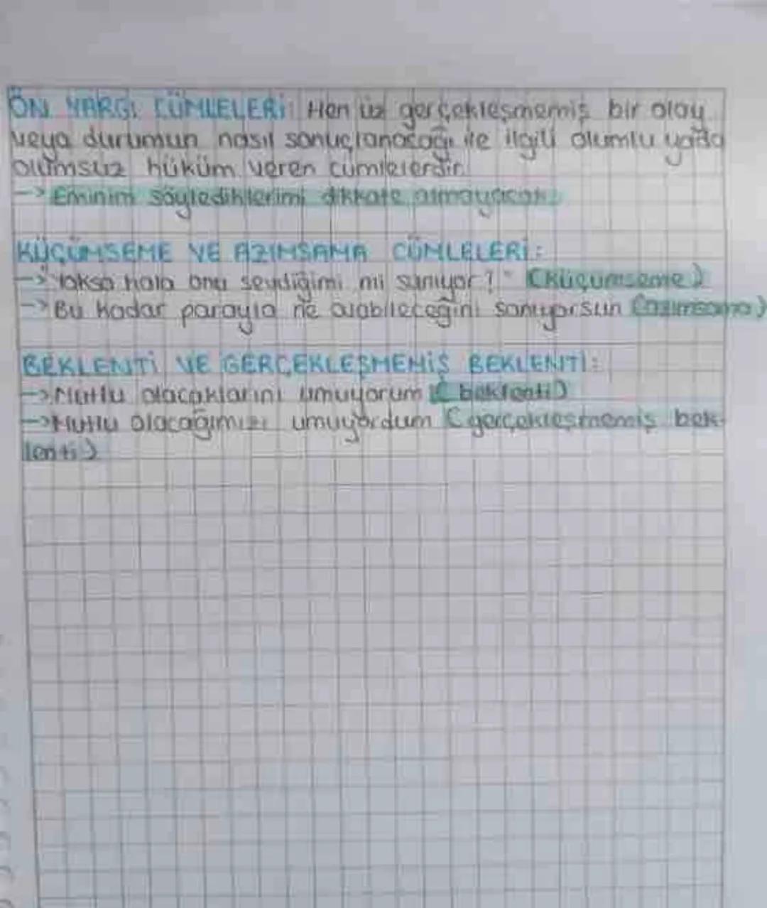TÜRKÇE
OZNEL ANLATIM: Doğruluğu veya yanlışlığı kişiden his-
iye değişen, kanıtlanmayan doğrulan içeren cümlelerdir.
O kiz benden daha quzer