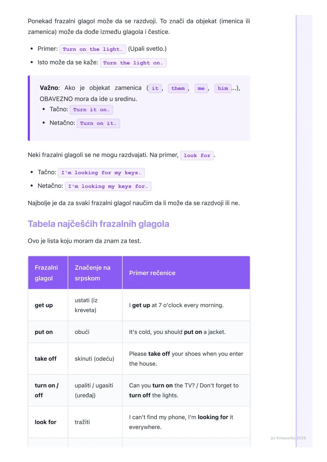 # Frazalni glagoli (Phrasal
Verbs)
Šta su frazalni glagoli?
Frazalni glagoli su jako česti u engleskom jeziku, posebno u svakodnevnom
govo