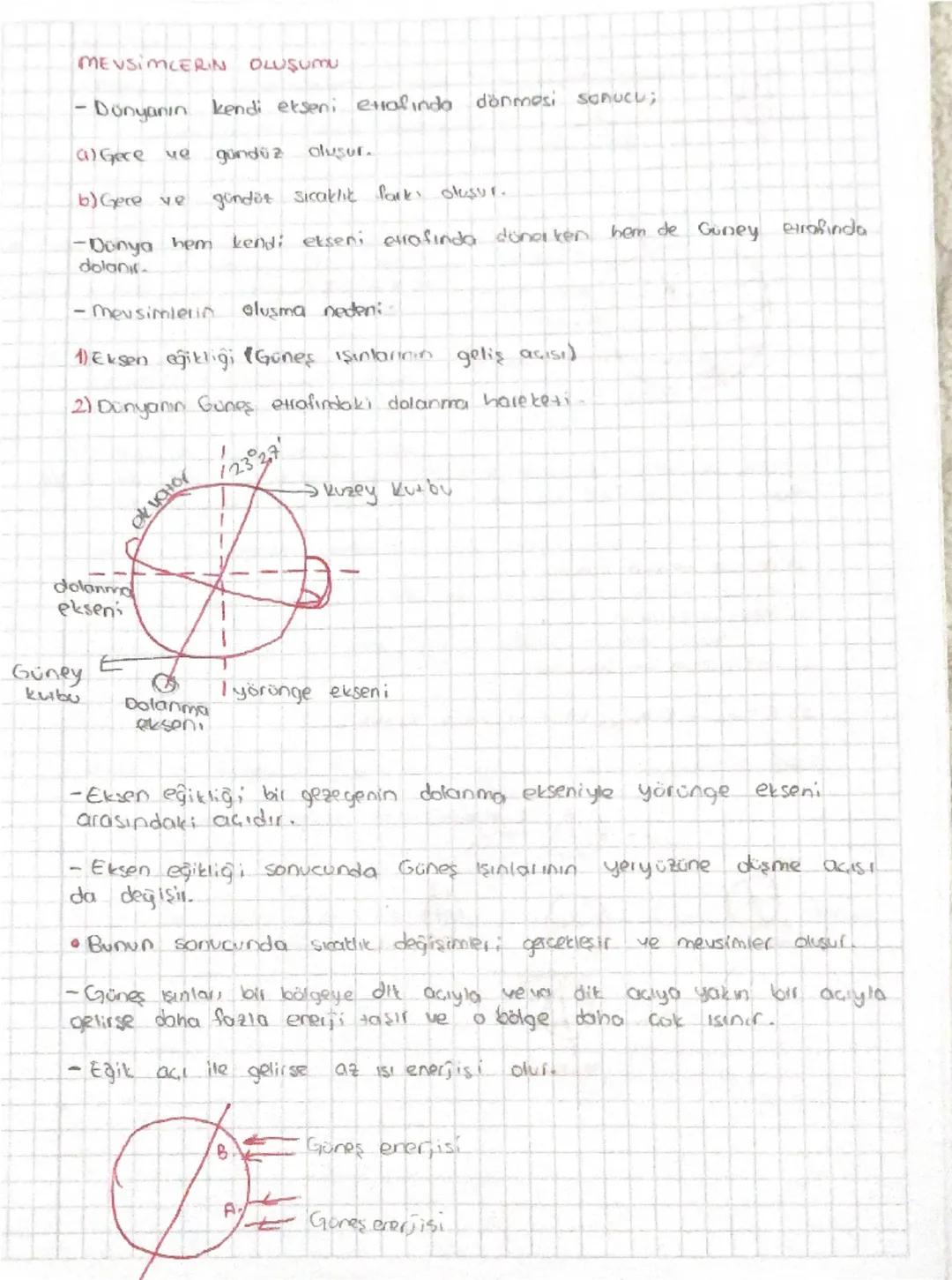 Mevsimlerin oluşumu