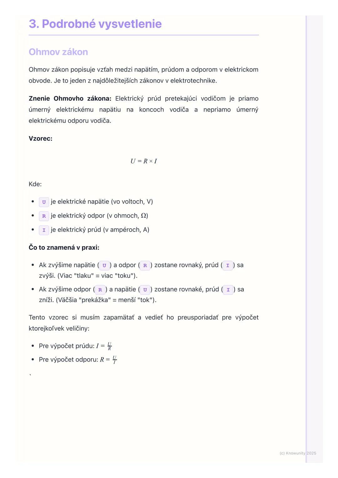 # Ohmov zákon a elektrický
odpor
1. Prehľad a úvod
Dnes sa pozrieme na Ohmov zákon a elektrický odpor, čo sú úplne základné
veci pre pocho