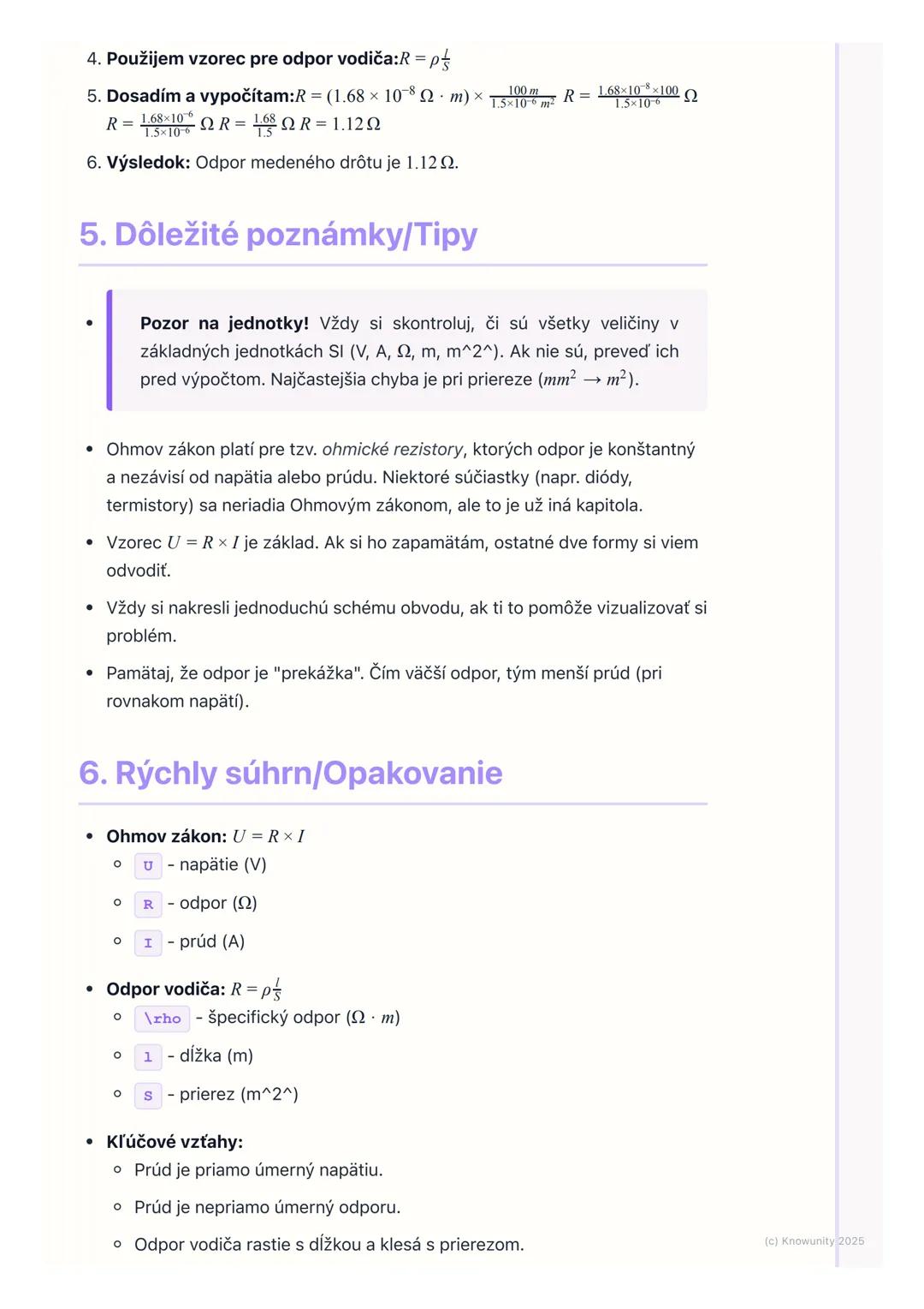 # Ohmov zákon a elektrický
odpor
1. Prehľad a úvod
Dnes sa pozrieme na Ohmov zákon a elektrický odpor, čo sú úplne základné
veci pre pocho
