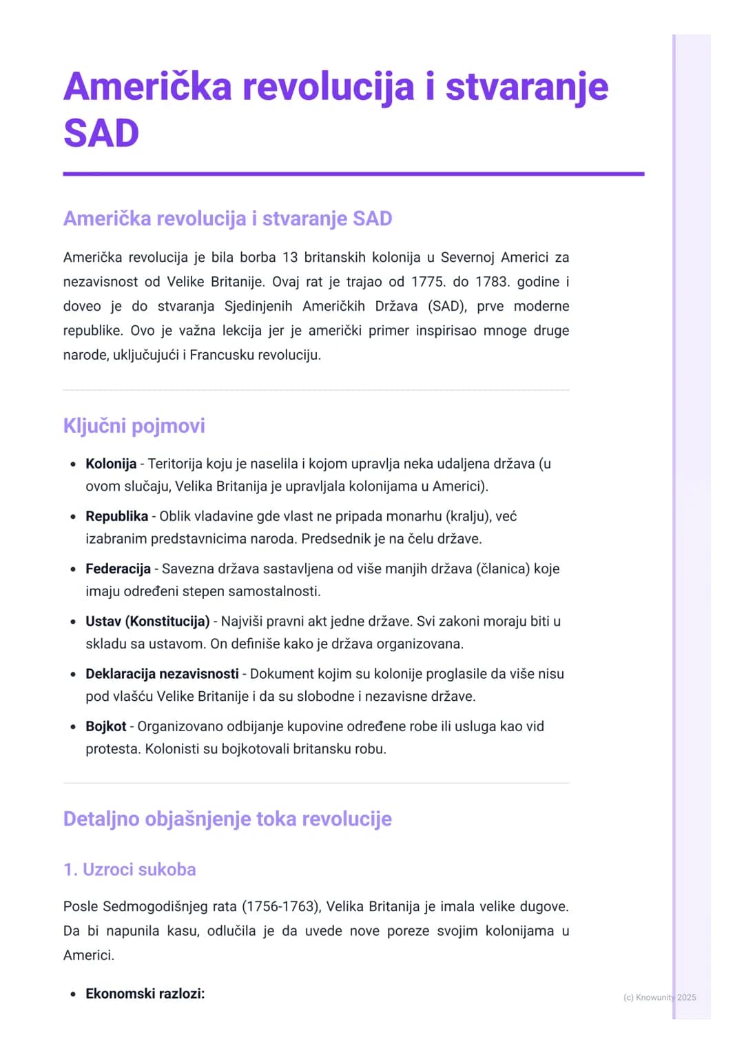 # Američka revolucija i stvaranje
SAD
Američka revolucija i stvaranje SAD
Američka revolucija je bila borba 13 britanskih kolonija u Sever