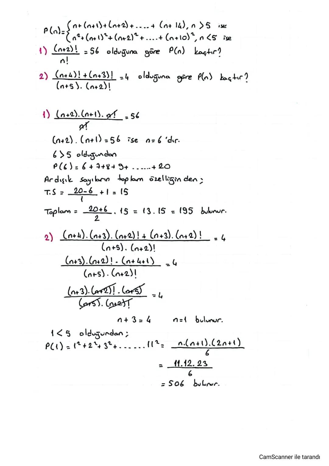 Faktöriyel
✓ 1'den n'ye kadar olan ar-
dışık doğal Sayıların çarpımına
In faktōriyel denir.
n! şeklinde gösterilir.
01 = 1 ve 11 = 1 olarak