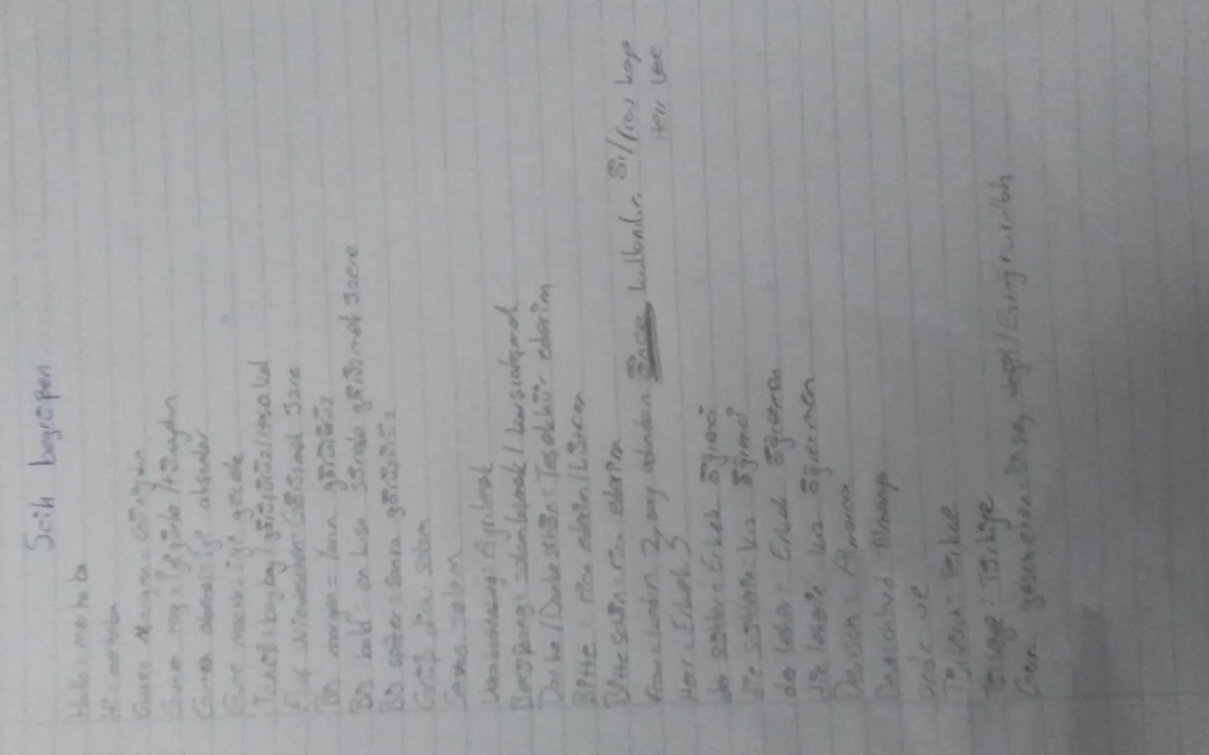 Scih begrepen
Hallos mer he ba
Guire Morgen Gingdin
Gura abemalige akşanlar
Gute maciniige gecele
Tchef = bay bay / görürüzlitoa val
Flaf Wi