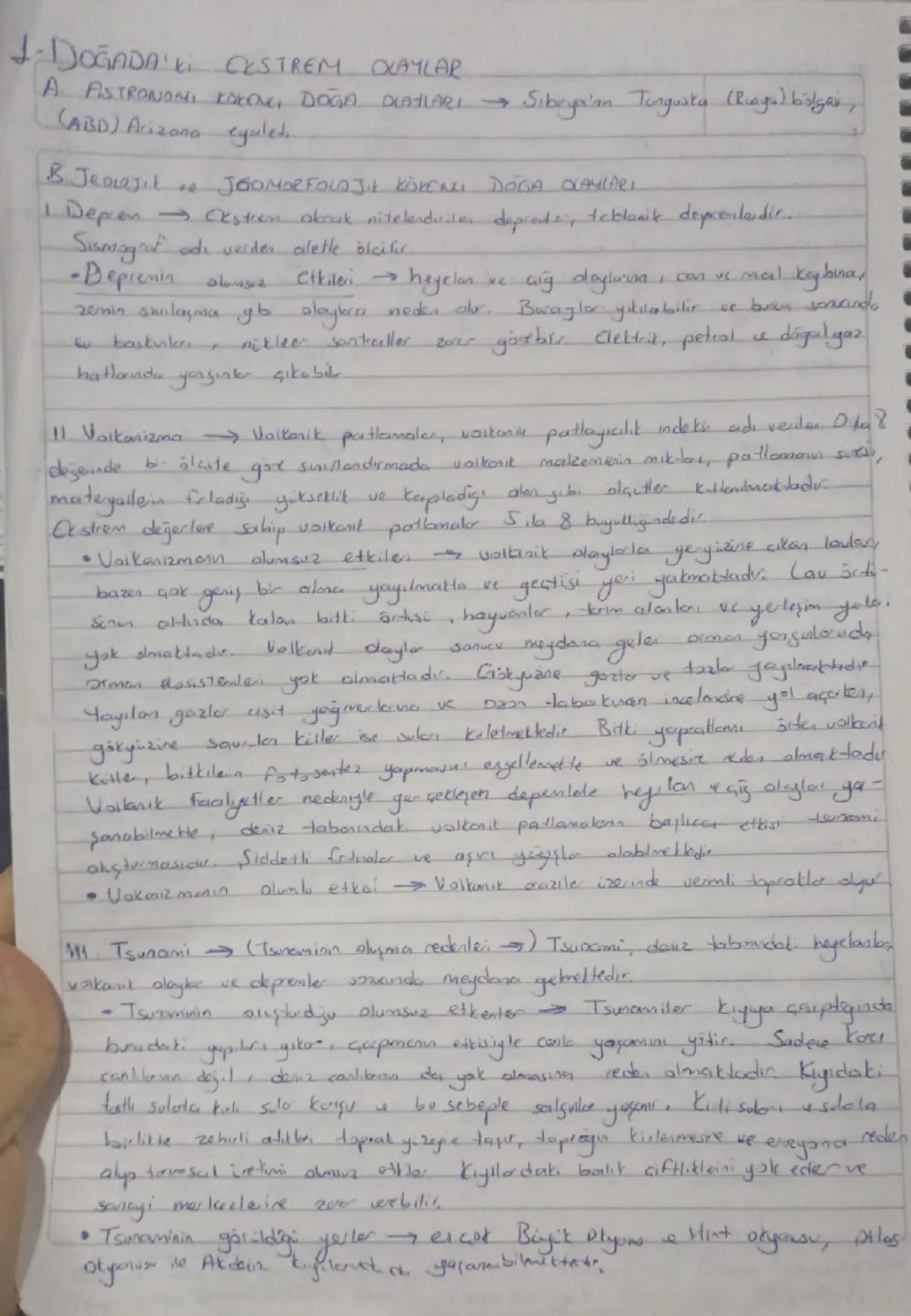 Ekstrem doğa olayları (coğrafya) 12. Sınıf