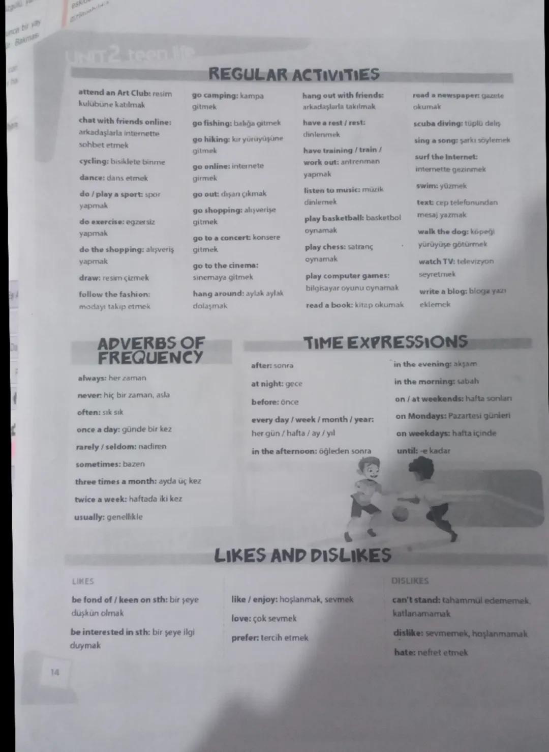 nca bir yay
Bakmas
eski
girlah
UNIT 2 teen lit
14
attend an Art Club: resim
kulübüne katılmak
chat with friends online:
arkadaşlarla interne