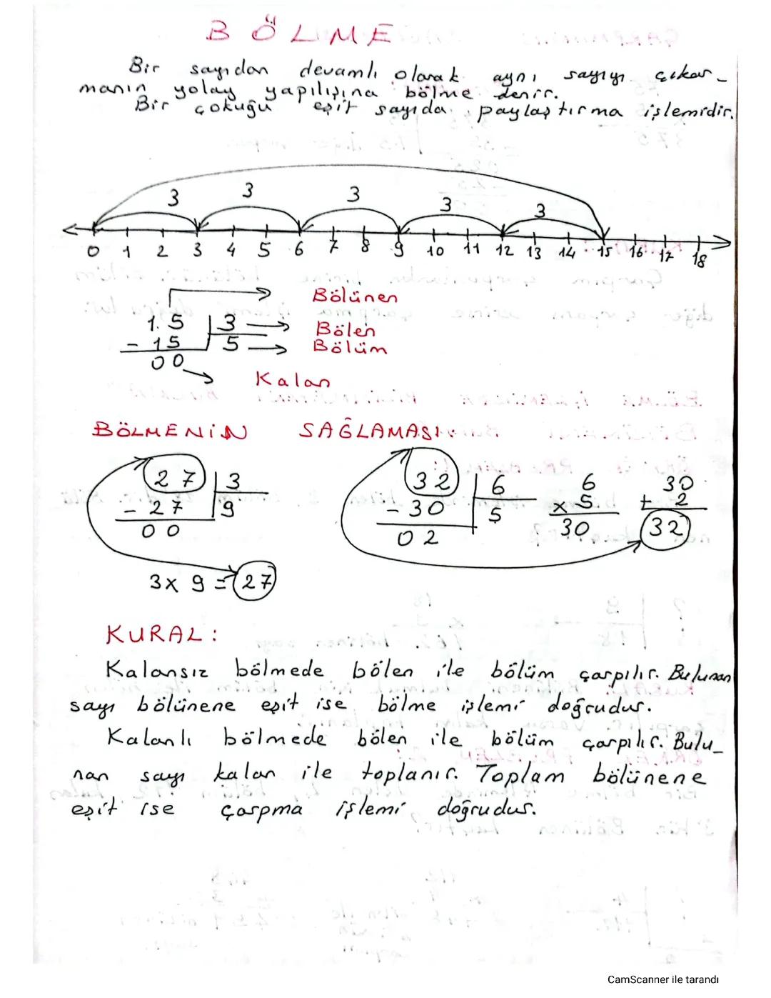 Matematikte Bölme Konusu