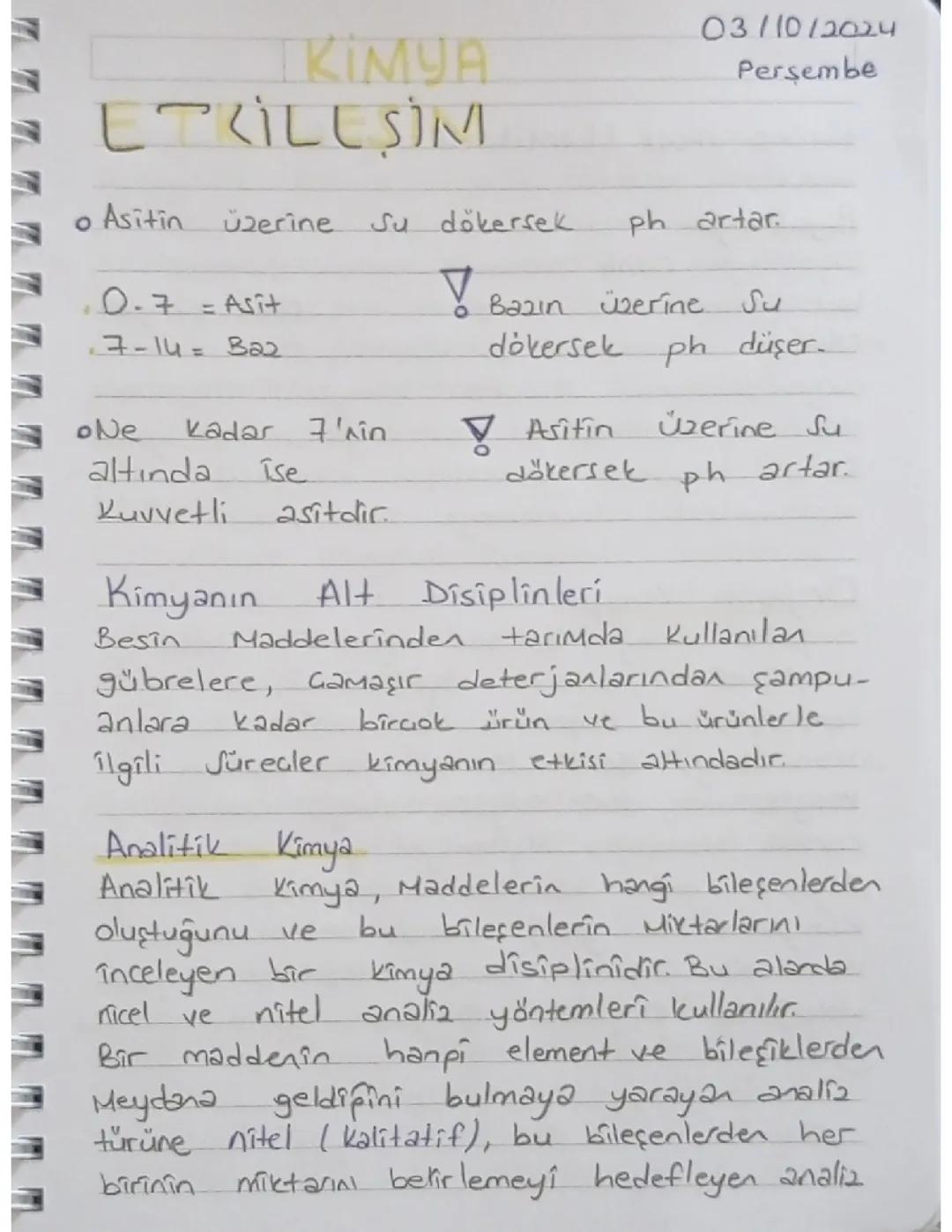 9.Sınıf Kimya 1.Ünite