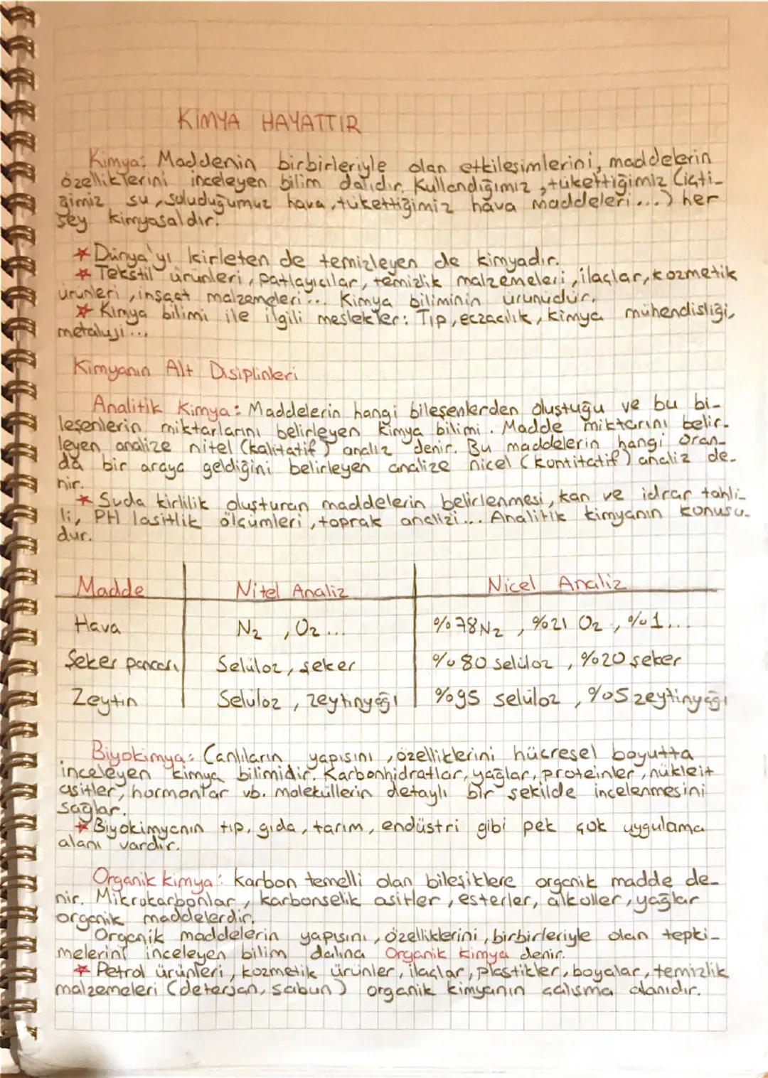 KIMYA HAYATTIR
Kimya: Maddenin birbirleriyle olan etkileşimlerini, maddelerin
Özelliklerini inceleyen bilim dalıdır. Kullandığımız, tükettiğ