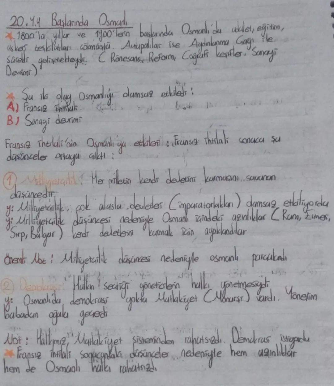 20.YY Başlarında Osmanlı İmparatorluğu