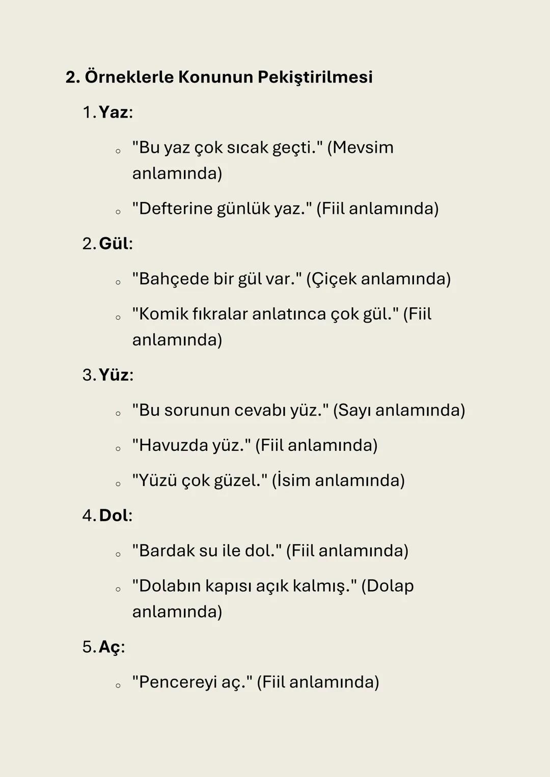 EŞ SESLİ (SESTEŞ) SÖZCÜKLER
Eş Sesli (Sesteş) Sözcükler: Yazılışları ve okunuşları
aynı olan, ancak farklı anlamlar taşıyan kelimelerdir.
Eş