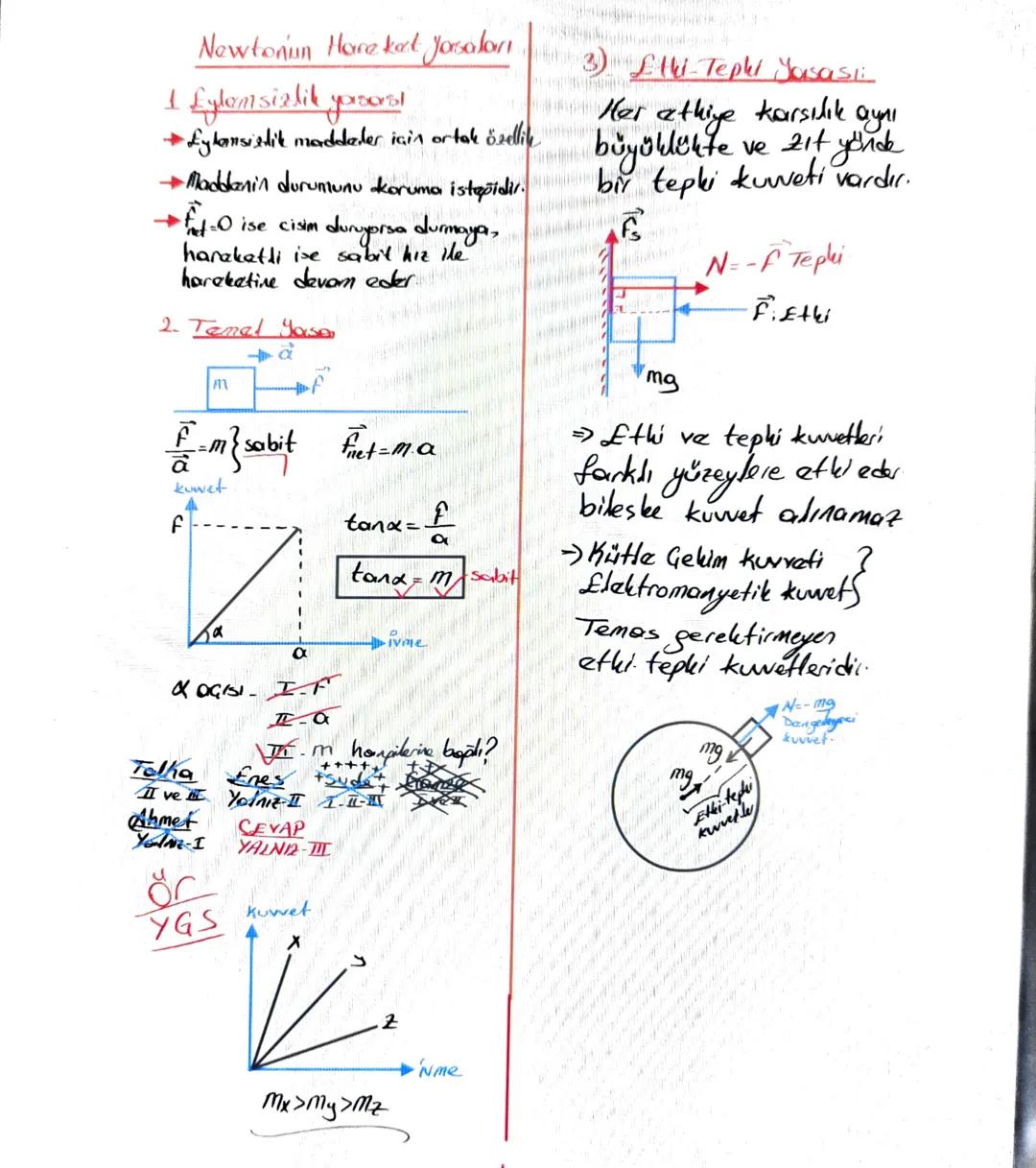 Newtonun Harekat Josalon
1 Eylemsizlik yooorst
Eylamsislik maddeler için ortak özellik in
+Maddanin durumunu koruma isteğidir.
+
•F1-0 ise c