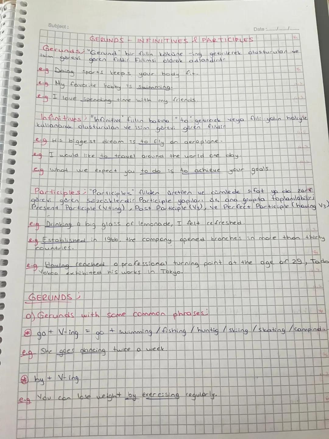 GERUNDS - INFINITIVES & PARTICIPLES