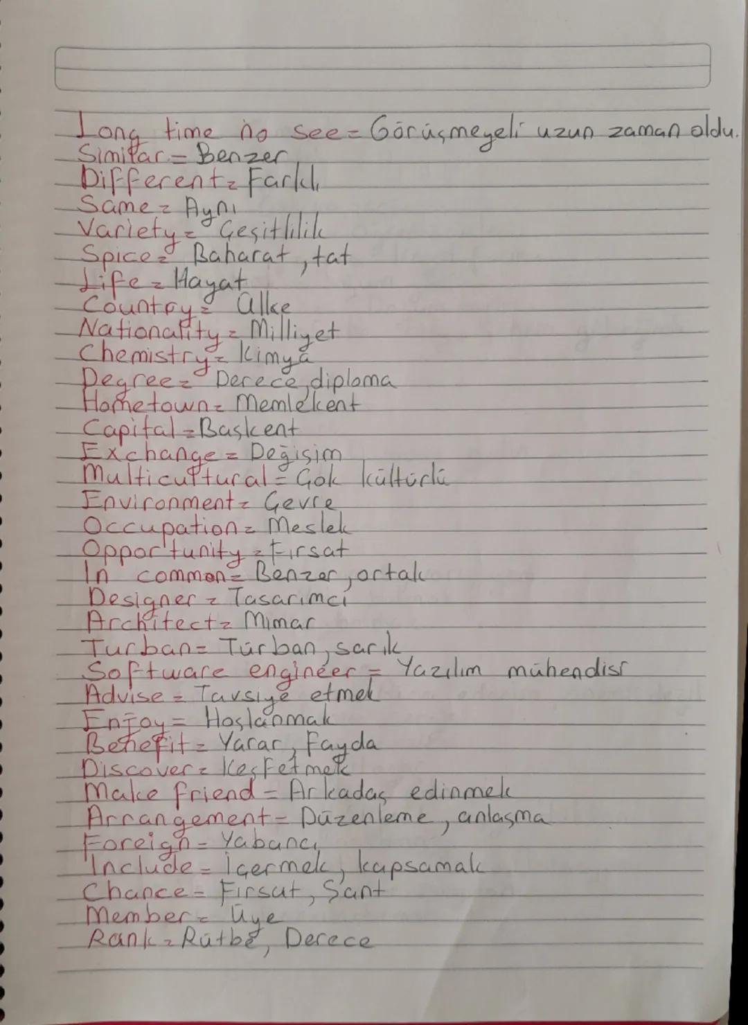 Theme I Studying Abroad
Vocabulary (Uplift)
Student's Book
Uplift - Kalkındırmak, iyileştirmek
Hit it off lyi geçinmek, kani kaynamak
person