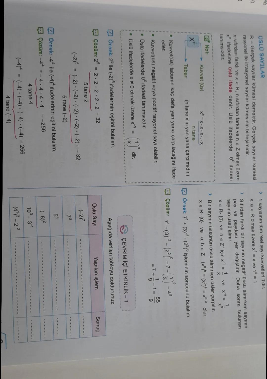 # 1. Tema: Sayılar
Köprü:
Avogadro Sayısı: Bir elementin bir molündeki atom sayısı
ya da bir bileşiğin bir molündeki molekül sayısıdır ve