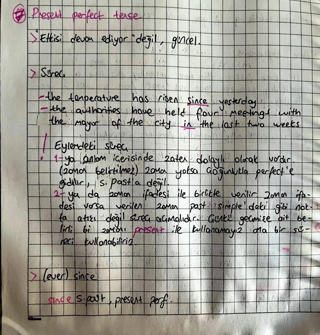 Present perfect terse
Σ Etkisi devon ediyor değil, güncel.
> Sured
-the temperature has risen since yesterday.
-
the authorities have held f
