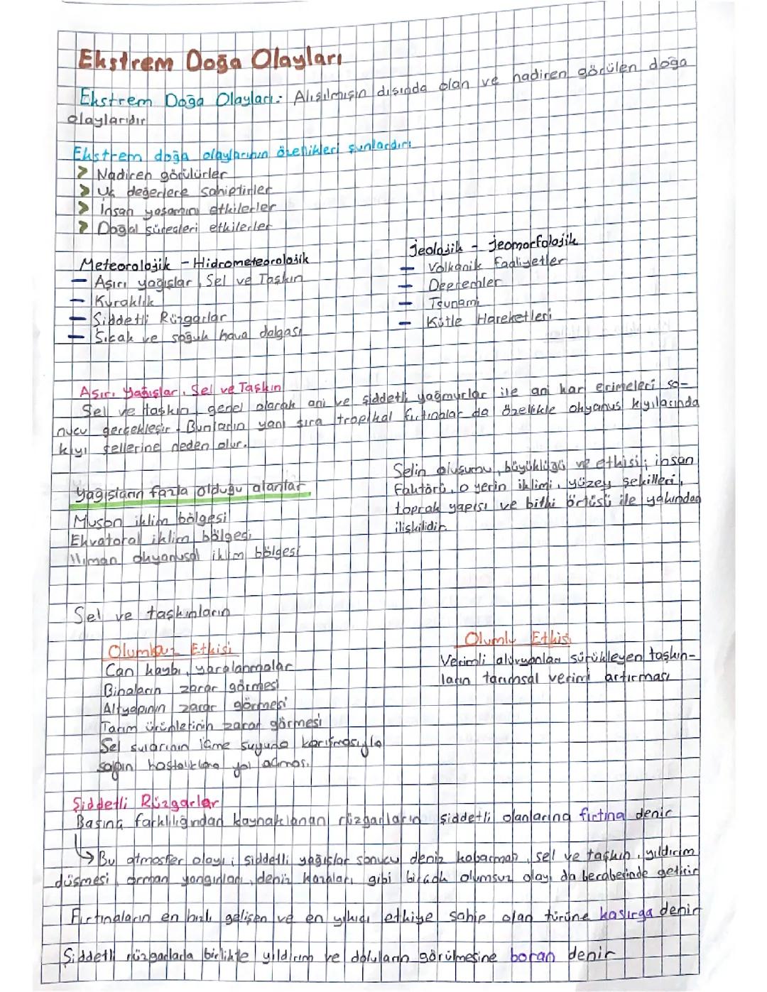 Ekstrem Doğa Olayları Coğrafya