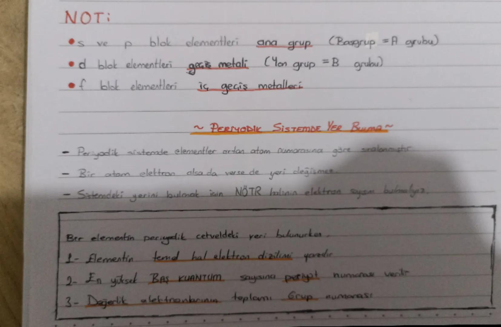# ELEKTRON DBilimi VE PERİYODİK SISTEM
Periyodik sistemdeki yatay sıraya periyot dikey sütüna grup adı verilir.
Periyodik sistemde 7 periy