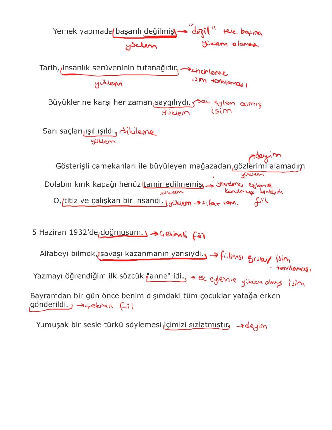 Yüklem
kip
Kisi
Getimli eylem
Hızlı adımlarla oradan uzaklaştım
Ona yetişeceğim diye ayaklarıma kara sular indi.
UYARI: Söz öbekleri
Devin,