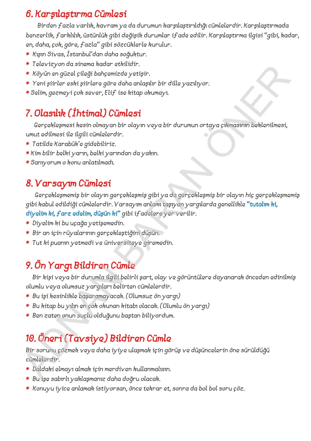 # İÇİNDEKİLER
## 1. SÖZCÜKTE ANLAM
### A. Kelime ve Kelime Gruplarımın Anlam Özellikleri
1. Gerçek (Temel) Anlam
2. Yan anlam
3. Mecaz Anla